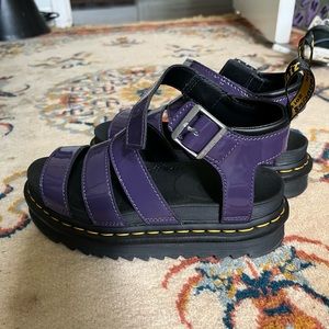 purple dr marten sandals